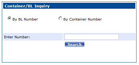 The KICT tracking system via BIL or Container number